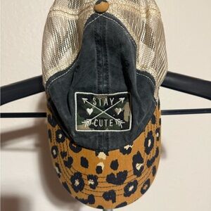 Black and Tan Leopard Print Hat